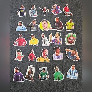 Professional Soccer player stickers, Leon Messi, Christian Ronaldo, Journaling